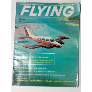 Flying October 1973 Vol 73 #4 Magazine Derringer Cherokee On Floats Commander